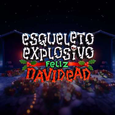 Esqueleto Explosivo Feliz Navidad