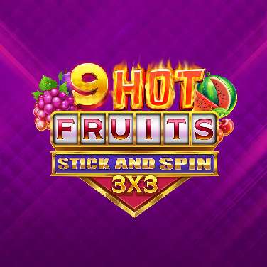 9 Hot Fruits Stick and Spin 3x3